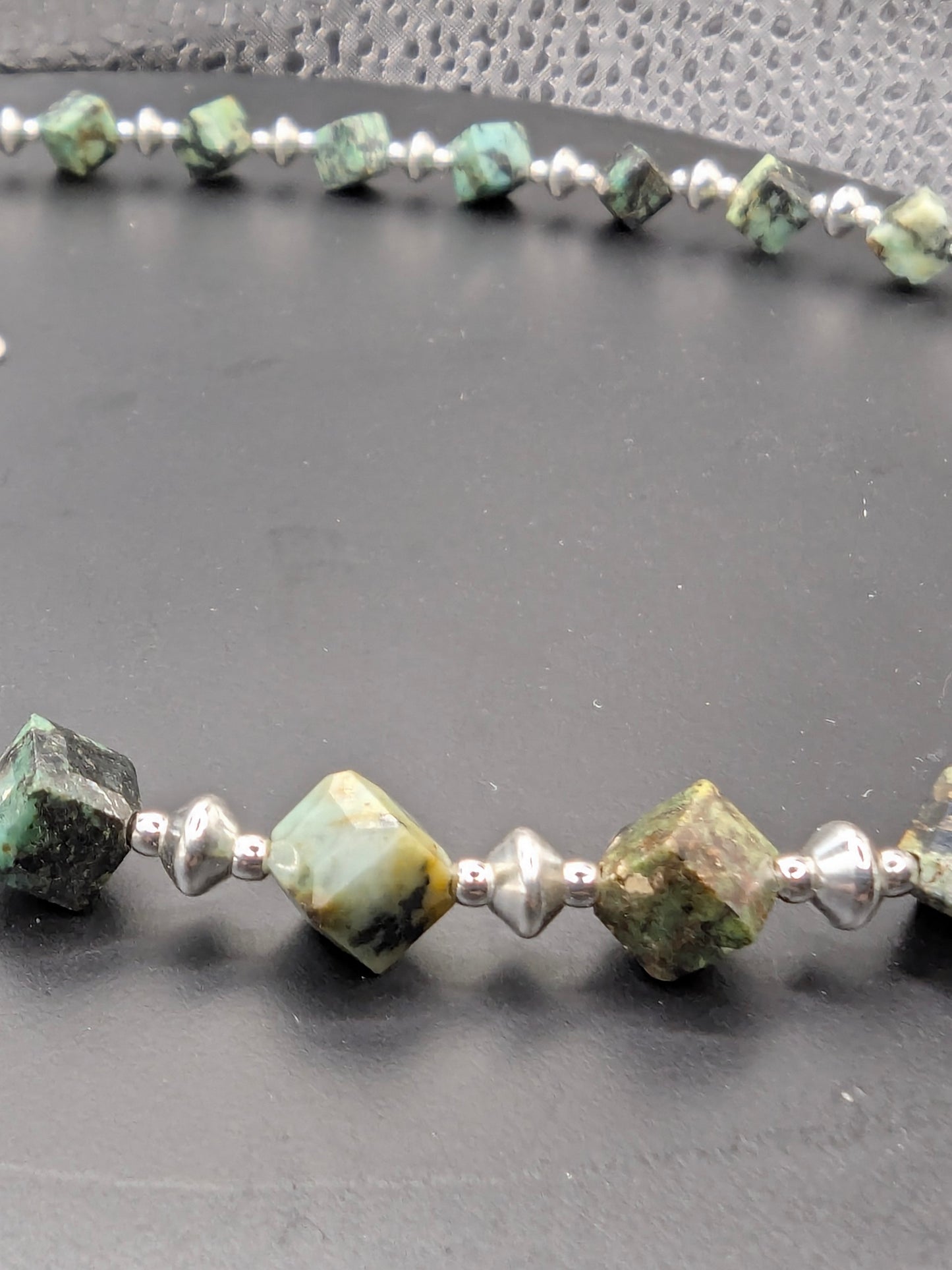 UBU Branded African Turquoise & Sterling Silver Necklace