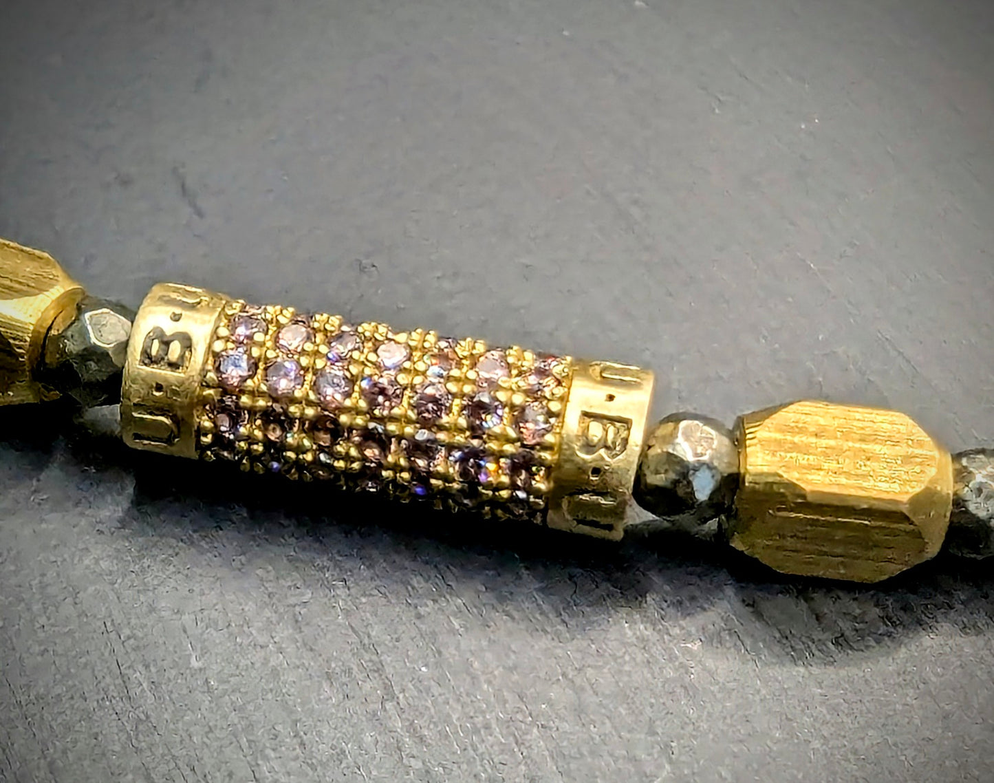 UBU Handmade Brass and Pyrite Bracelet