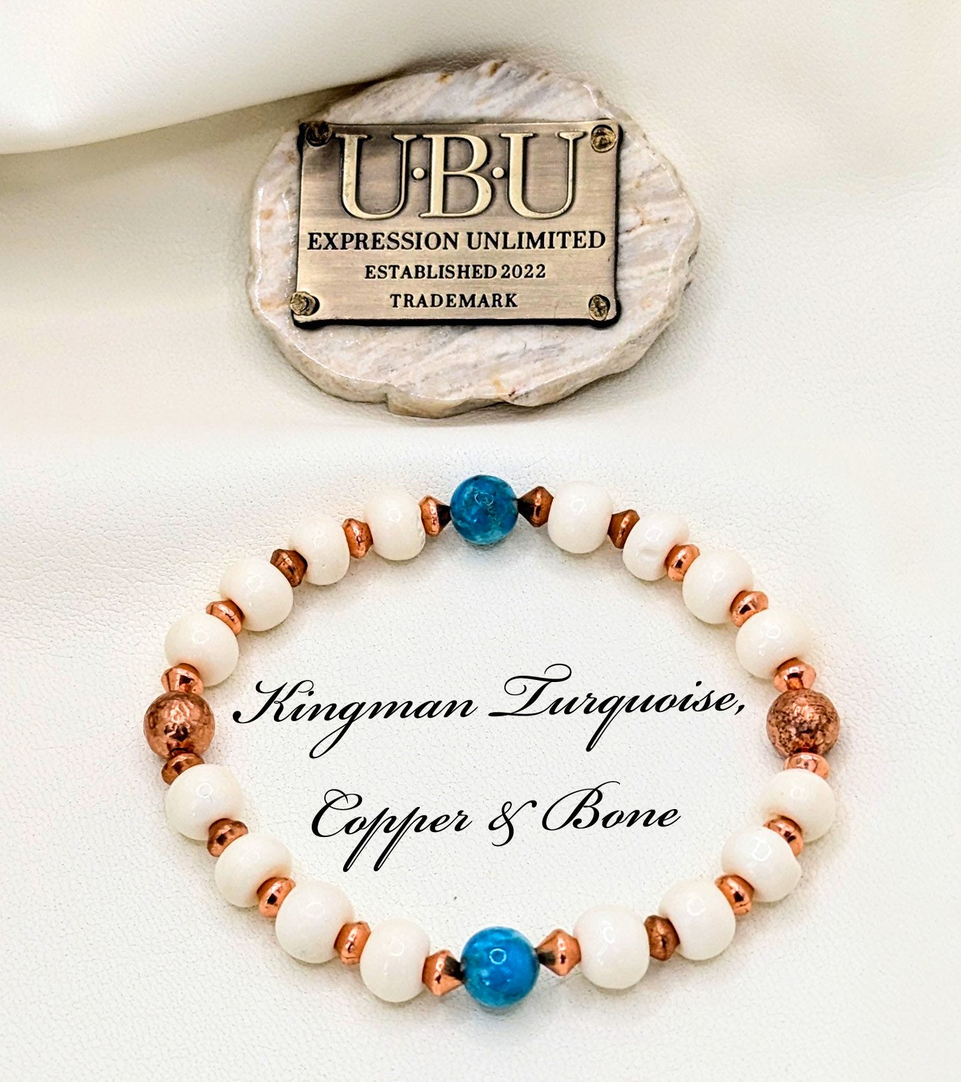 UBU Kingman Turquoise, Bone and Copper