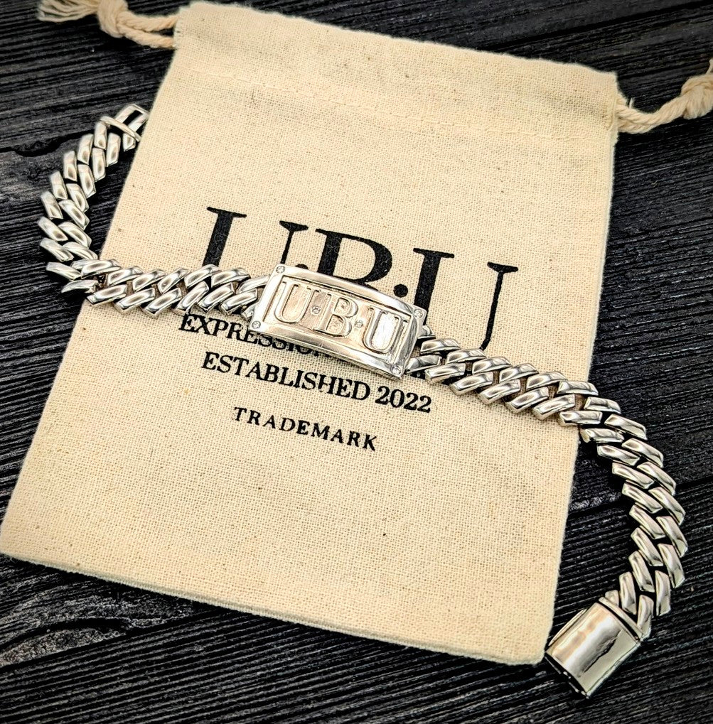 UBU Signature .925 Sterling Silver Bracelet with Moissenite Diamonds