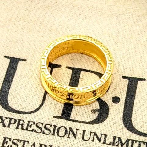 UBU Signature .925 Sterling Silver with 18kt Gold Overlay Band