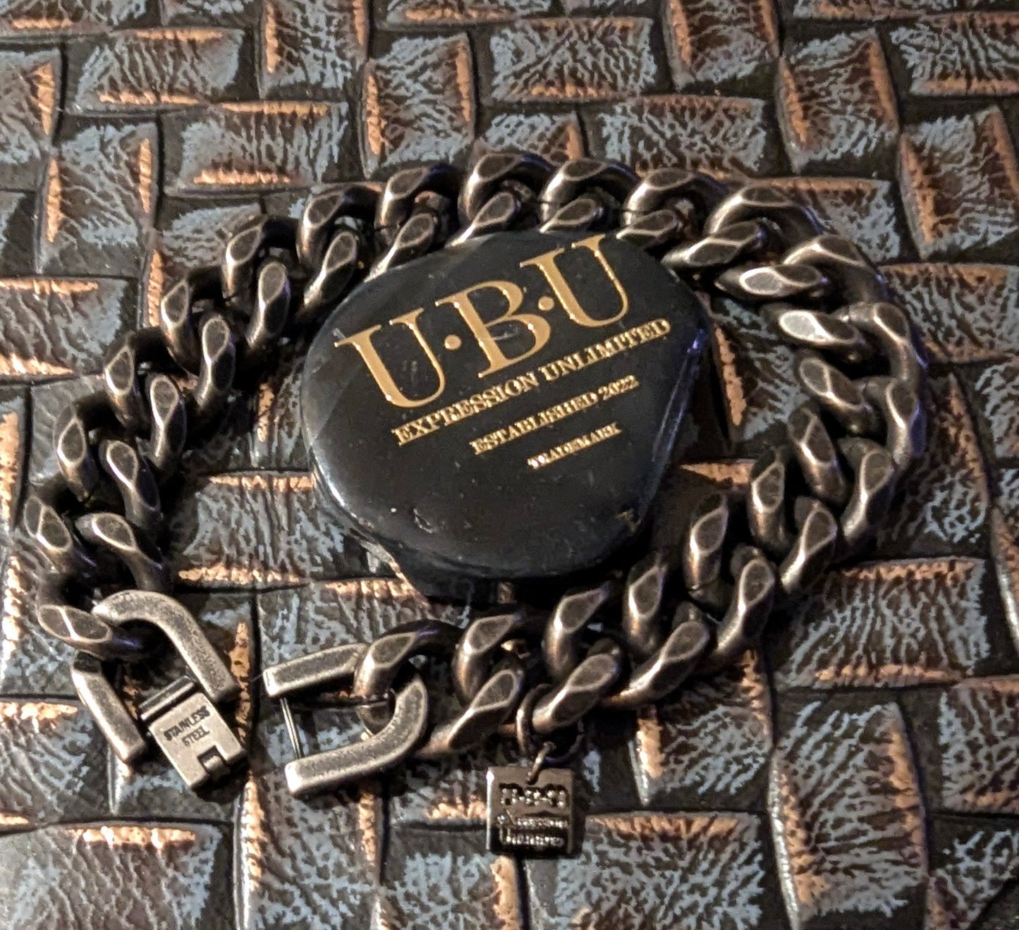 UBU Expression Unlimited Oxidize Stainless Steel Bracelet