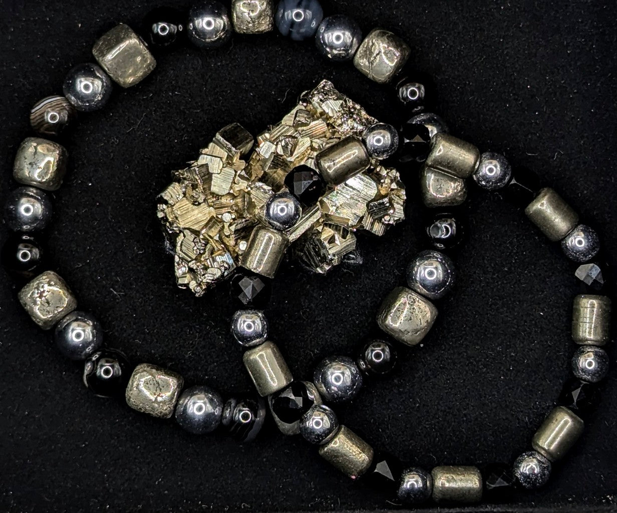 UBU Gift Set "Southwestern Sunrise" His/Hers Pyrite Bracelets