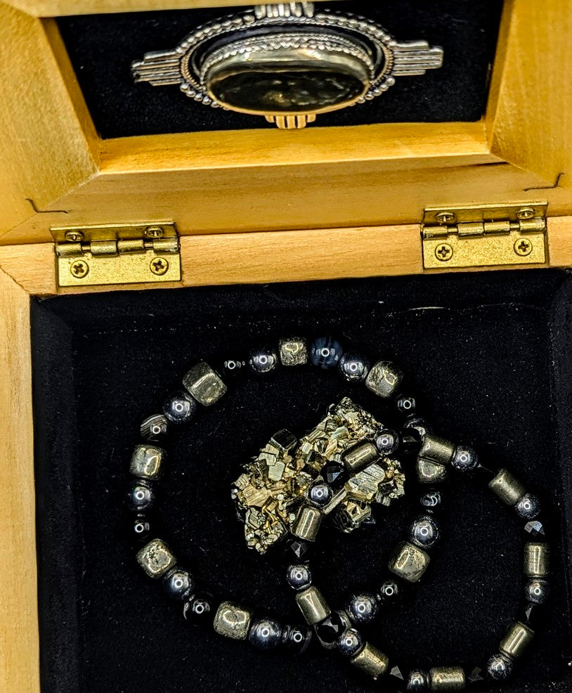 UBU Gift Set "Southwestern Sunrise" His/Hers Pyrite Bracelets