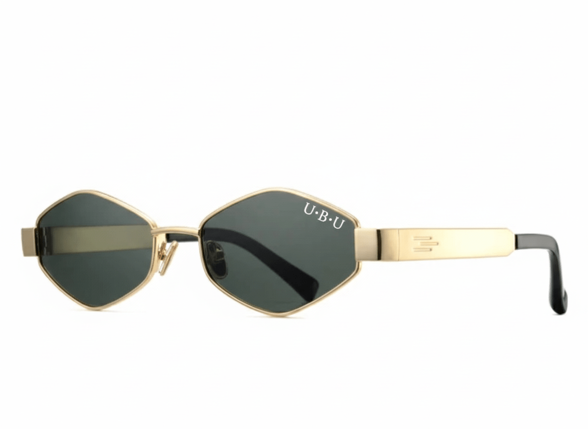 The "Nostalgia" 90s Rectangular Sunglasses - Black Acetate - UBU Expression Unlimited