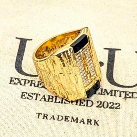UBU branded .925 Sterling Silver, Black Agate and Moissenite Diamonds - UBU Expression Unlimited