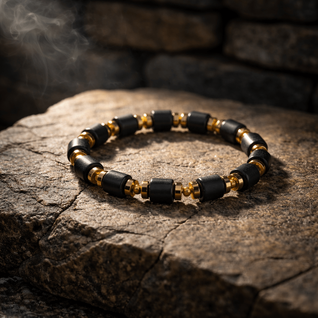 UBU Expression Unlimited Ebony Wood and Brass Bracelet - UBU Expression Unlimited