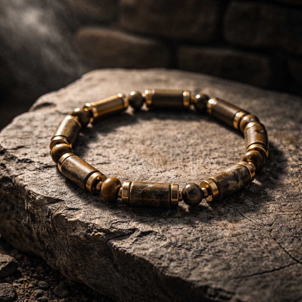 UBU Expression Unlimited Jasper and Brass Bracelet - UBU Expression Unlimited