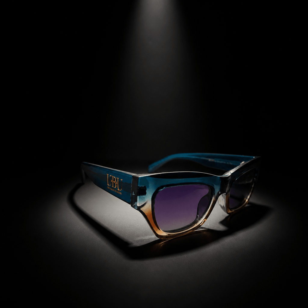 U•B•U Expression Unlimited Logo Cat Eye Acetate Sunglasses - UBU Expression Unlimited