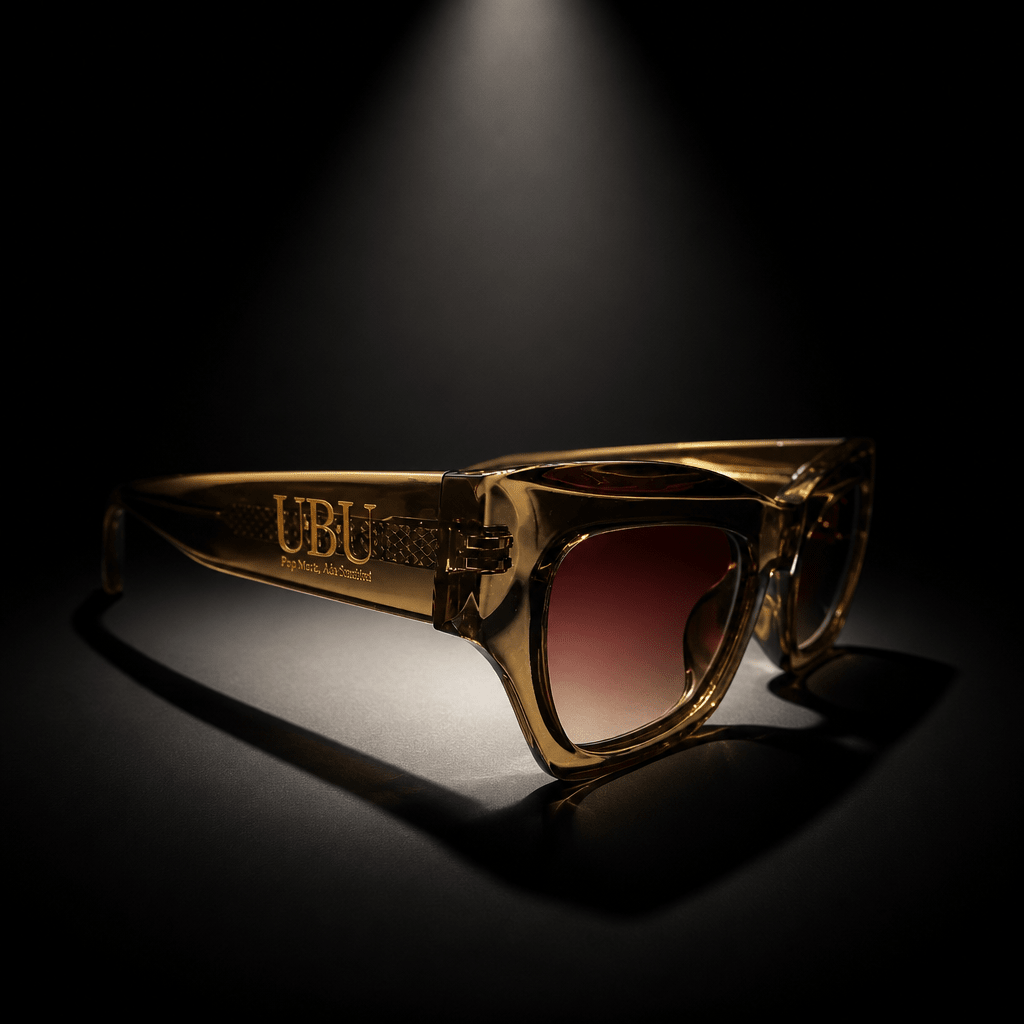 U•B•U Expression Unlimited Logo Cat Eye Acetate Sunglasses - UBU Expression Unlimited