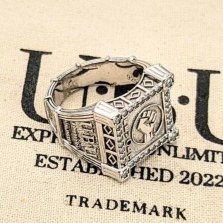 UBU "Revolt" branded .925 Sterling Silver Ring - UBU Expression Unlimited