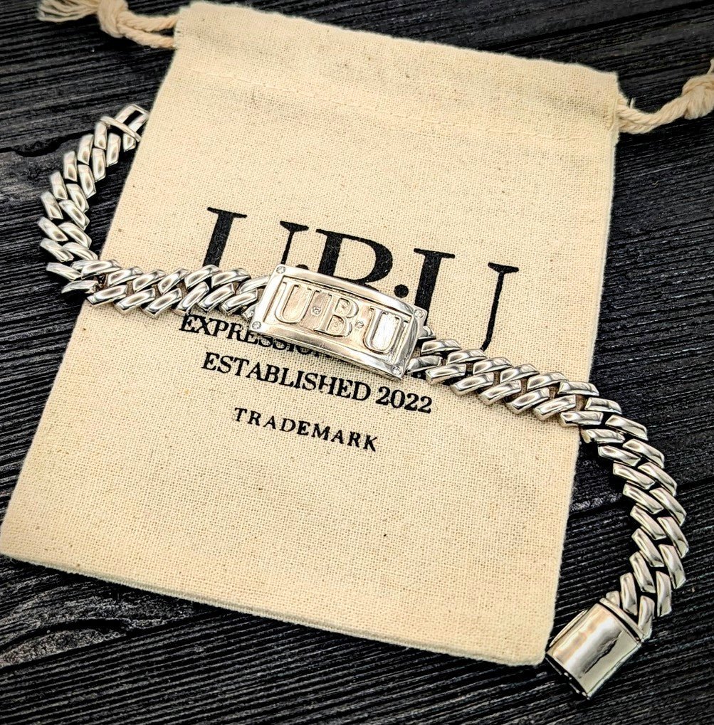 UBU Signature .925 Sterling Silver Bracelet with Moissenite Diamonds - UBU Expression Unlimited